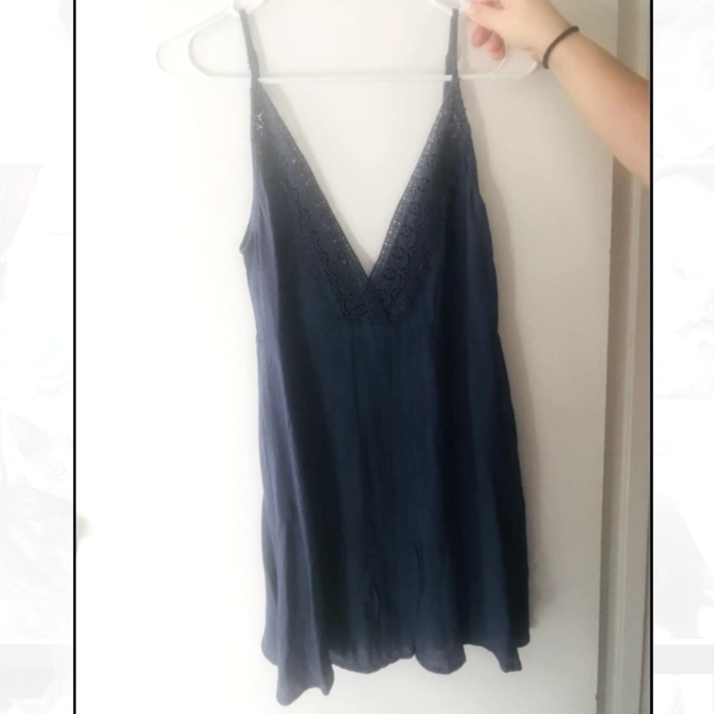 Blue tank mini dress